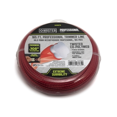 245875 Trimmer Line, 0.1 in Dia, 165 ft L, Co-Polymer