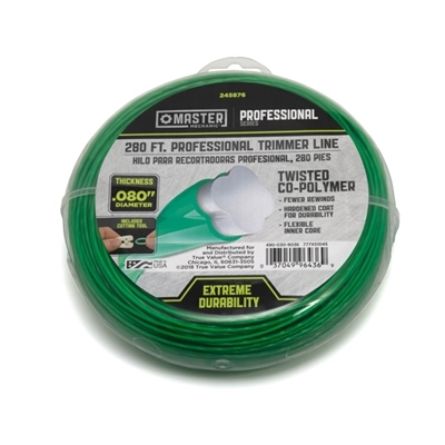 245876 Trimmer Line, 0.08 in Dia, 280 ft L, Co-Polymer