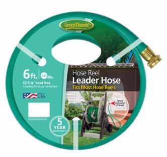 887-6 Hose Reel Leader Hose, 6 ft L