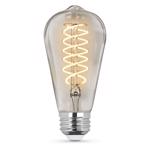 ST1960M2927CAFIL2 Filament LED Lamp, Decorative, ST19 Lamp, 60 W Equivalent, E26 Medium Lamp Base, Clear