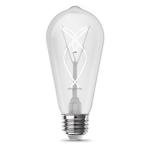 ST1960S2D927CAFIL2 Filament LED Lamp, Decorative, ST19 Lamp, 60 W Equivalent, E26 Medium Lamp Base, Clear