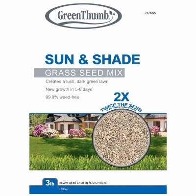 Sun & Shade Grass Seed, 3 LB