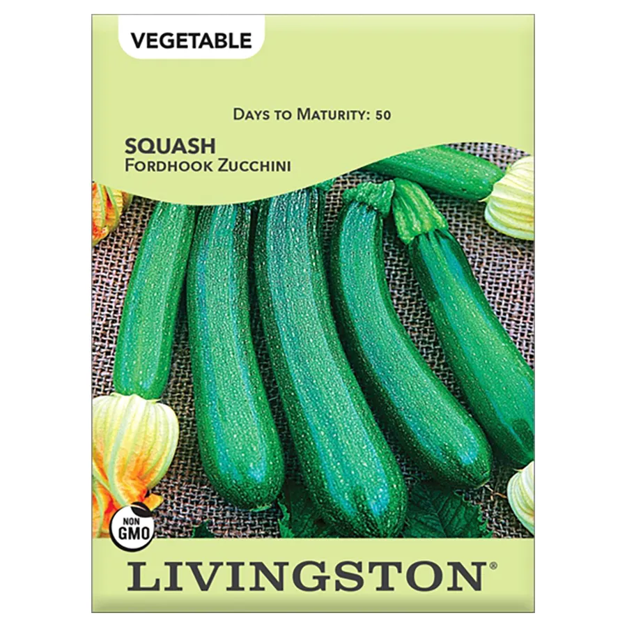 Y4890 Garden Spineless Zucchini Squash Seed, Squash, 2.5 g Pack