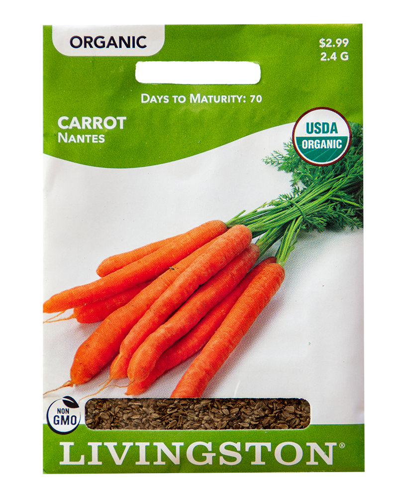 Y4195 Nantes Carrot Seed, Carrot, 2.4 g Pack