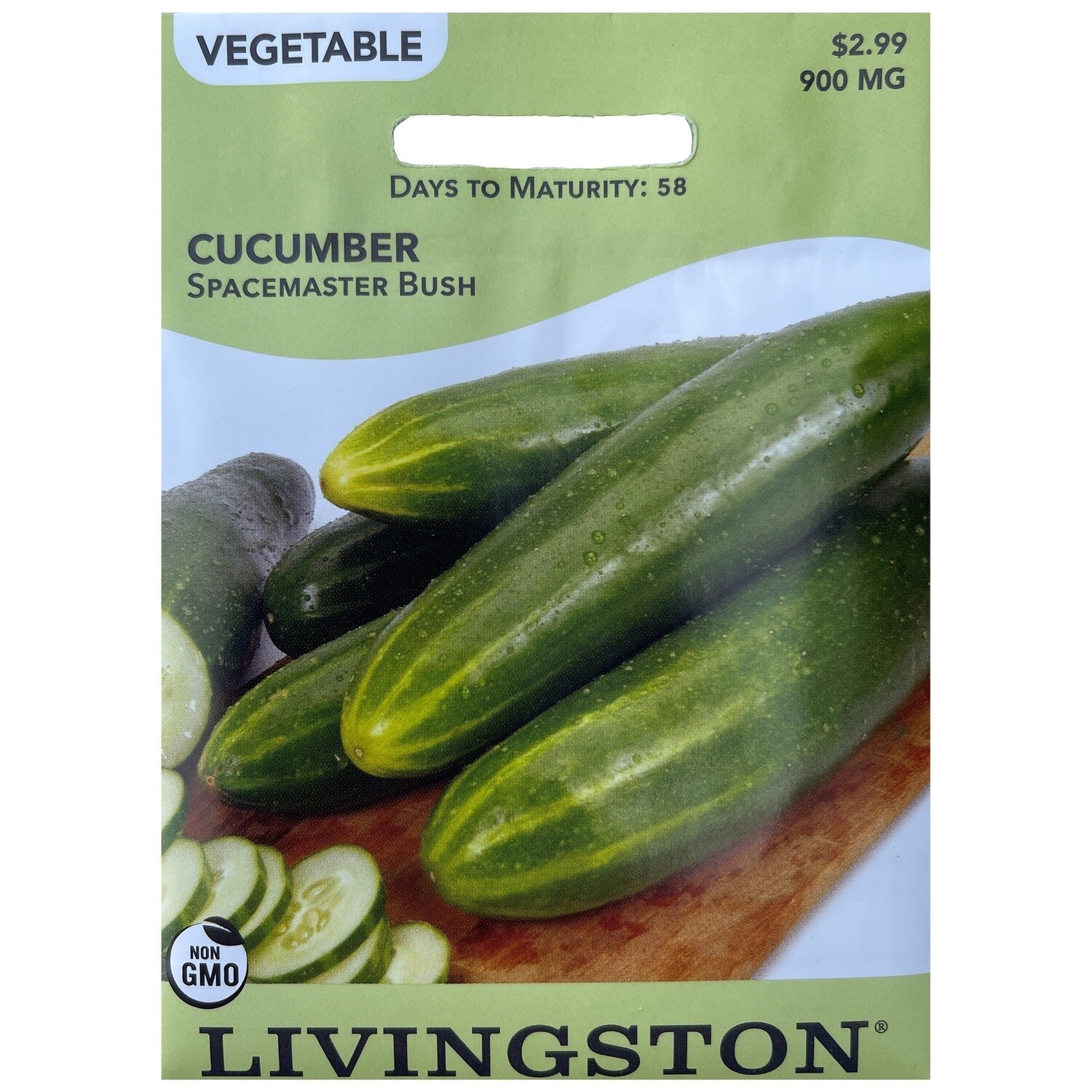 Y4335 Spacemaster Bush Cucumber Seed, Cucumber, 2 g Pack