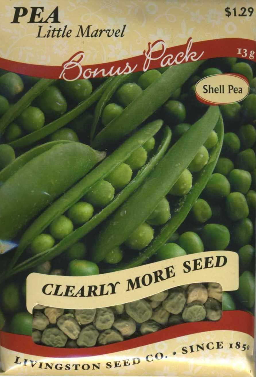 Y4535 Little Marvel Pea Seed, Pea, 13 g Pack