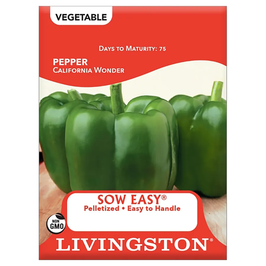Y4565 California Wonder Pepper Seed, Pepper, 600 mg Pack