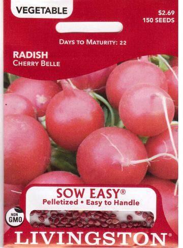 Y4675 Cherry Bell Radish Seed, Radish, 4.8 g Pack