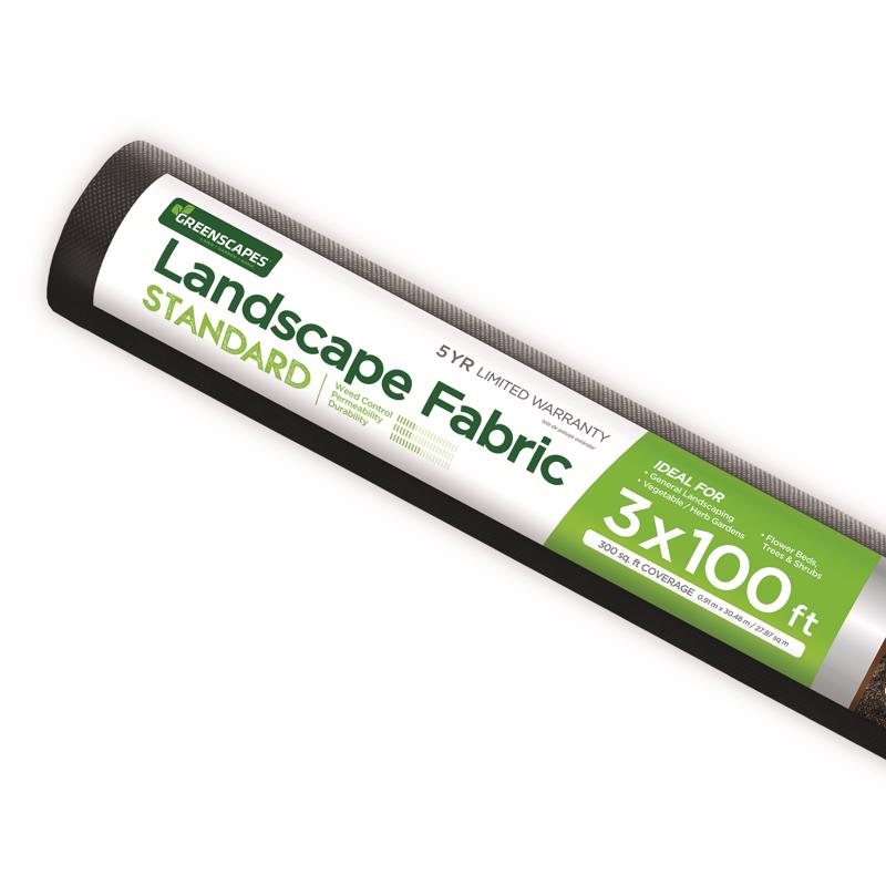 46646 Landscape Fabric, 300 sq-ft Coverage Area, 100 ft L, 3 ft W, Polypropylene