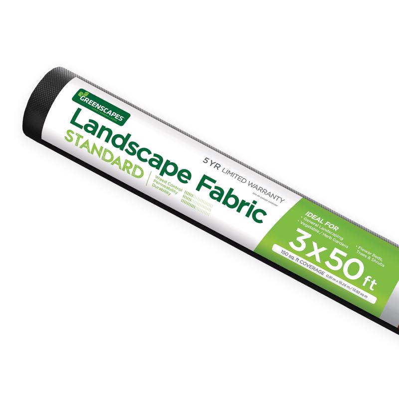 46647 Landscape Fabric, 150 sq-ft Coverage Area, 50 ft L, 3 ft W, Polypropylene