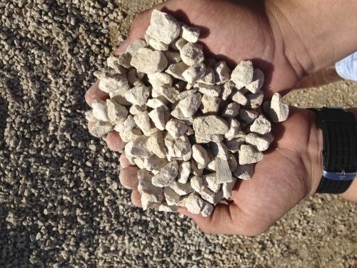 Crushed Limestone, Oyster White, .5 CFT