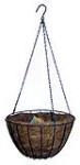 88500 Hanging Basket, 12 in Dia Dimensions, Round, Steel, Green