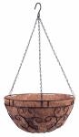 88620 Romantic Style Hanging Basket, Round, Steel, Black