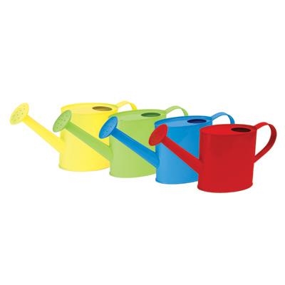 84825 Watering Can, 0.25 gal Can, Steel, Blue/Green/Red/Yellow, Powder-Coated