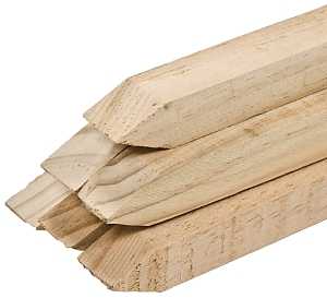 Mat Holding WW3-12 Garden Stake, 36 in L, Wood, Natural, 12 Bundle