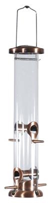 23913 Tube Bird Feeder, 1.5 lb, Metal, Copper, Hanging Mounting