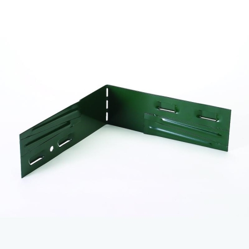 142SS Stake Edging, 24 in L, 4 in H, Green, Powder-Coated