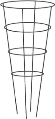 89726 Tomato Cage, 16 in Dia, 54 in H, Steel, Gray, Galvanized