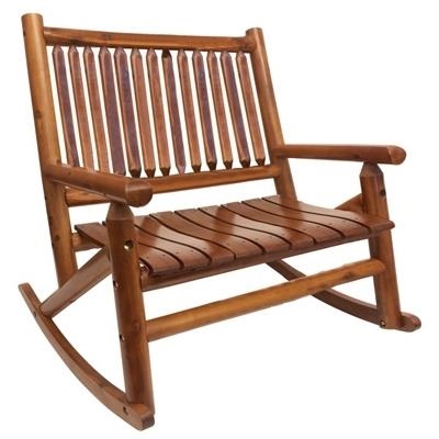 Amber-Log TX 36005 Double Porch Rocker, 37 in OAW, 51 in OAD, 45 in OAH, Wood