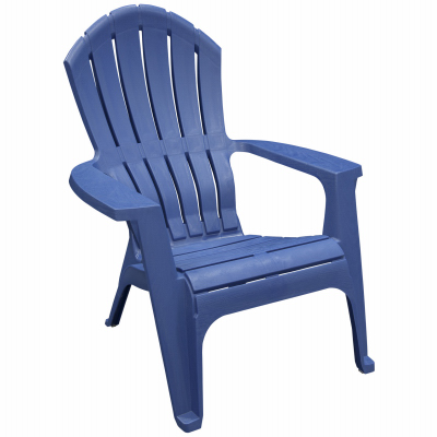 RealComfort 8371-94-4702 Adirondack Chair, 30 in W, 32.5 in D, 37.5 in H, Ergonomic, Resin Seat, Resin Frame, Blue