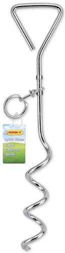 Pet Expert PE223847 Tie-Out Stake, Corkscrew, Swivel Ring End