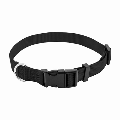 Pet Expert PE223873 Adjustable Dog Collar, 26 in L Collar, 1 in W Collar, Nylon, Black