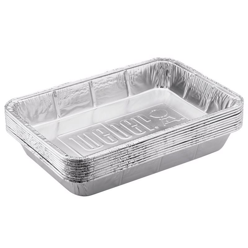 6416 Foil Pan, 13.1 in L, 9.1 in W, Aluminum, Silver, 10 PK