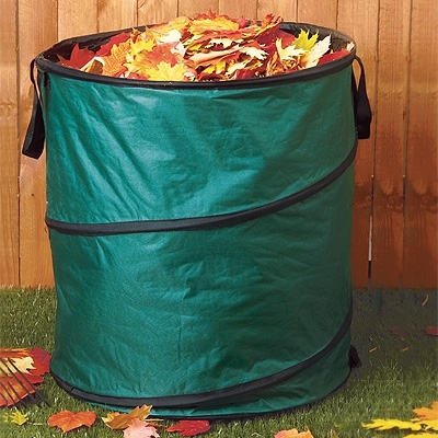 6072 Pop-Up Yard/Lawn Refuse Container, 60 gal Capacity, Nylon