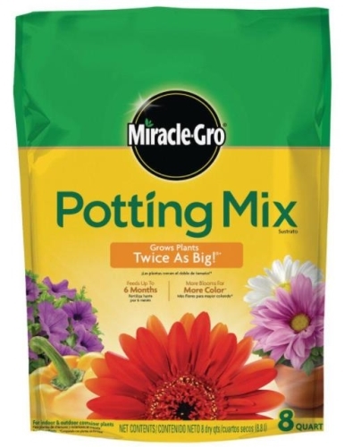 74378300 Potting Soil Mix, Fibrous Granule, Brown/White, 8 qt