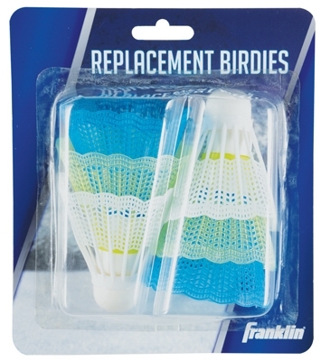 52619 Badminton Shuttlecock, Plastic, Blue/White/Yellow