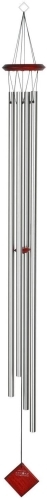 Encore DCS50 Wind Chime, Chimes Of Titan, Aluminum/Wood, Silver, Bubinga