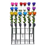 KUR144A Solar Stake, Rose, Glass