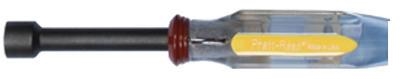 82815-HT Solid Nut Driver, 1/2 in Drive, Red/Yellow Handle, 4 in L Shank, Cellulose Acetate Handle