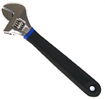 132886 Adjustable Wrench, 12 in OAL, 1.3 in Jaw, Steel, Chrome, Cushion-Grip, Textured Handle