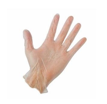 13690-14 Disposable Gloves, One-Size, Vinyl, Powdered