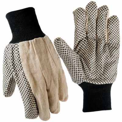 91633-09 Gloves, Men's, L, Knit Wrist Cuff, Cotton Canvas