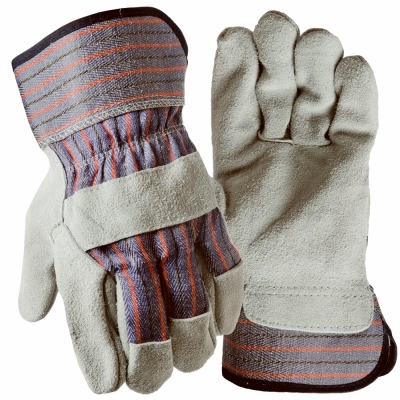 9224-26 Work Gloves, Men's, XL, Rubberized Cuff, Cotton Denim Back
