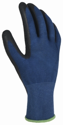 99947-26 Coated Gloves, Men's, L, Knit Wrist Cuff, Latex Coating, Bamboo Glove, Blue