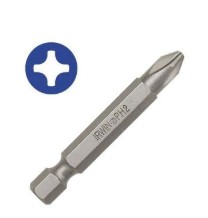 IWAF22PH12 Power Bit, #1 Drive, Phillips Drive, 1/4 in Shank, Hex Shank, 1-15/16 in L, Steel