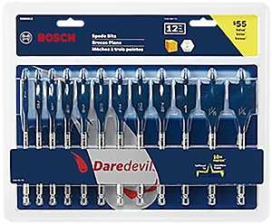 DSB5012 Spade Drill Bit Set, 12-Piece, Carbon Steel