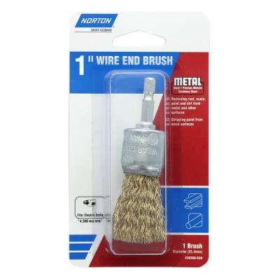 50588-038 Wire End Brush, 1 in Dia, 1/4 in Arbor/Shank