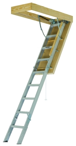 S-AEE3010 Attic Stair, 7 ft 7 in to 10 ft 3 in H Ceiling, 30 x 54 in Ceiling Opening, 375 lb