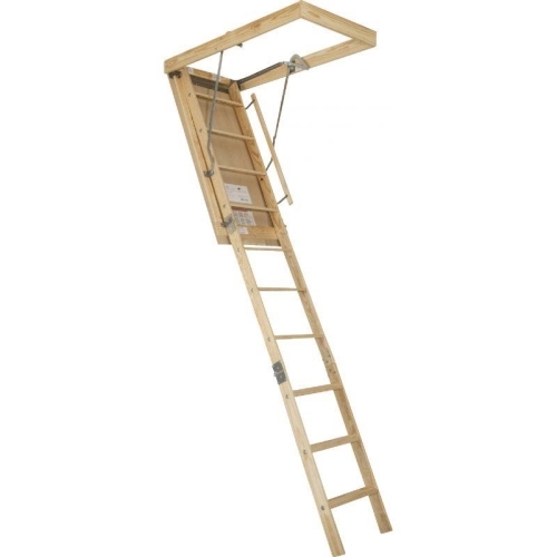 1014 Attic Ladder, 8 ft 9 in H Ceiling, 22 in Ceiling Opening, 250 lb