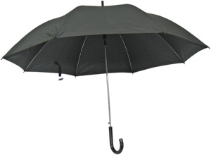 27'' Rain Umbrella, Nylon Fabric, Black Fabric
