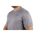 Workskin 414G-3X Men's 3XL Gray Light Weight Performance Short-Sleeve T-Shirt