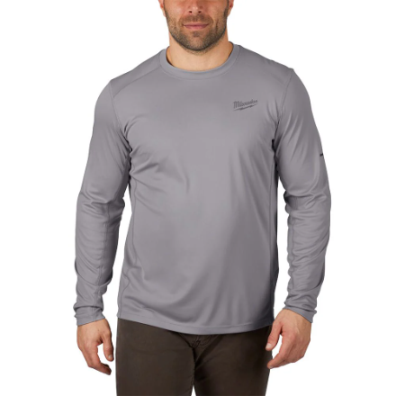 Workskin 415G-3X Men's 3XL Gray Light Weight Performance Long-Sleeve T-Shirt