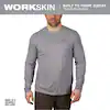 Workskin 415G-XL Men's XL Gray Light Weight Performance Long-Sleeve T-Shirt