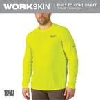 Workskin 415HV-3X Men's 3XL Hi-Vis Yellow Light Weight Performance Long-Sleeve T-Shirt