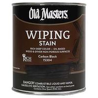 15304 Wiping Stain, Semi-Transparent, Carbon Black, Liquid, 1 qt, Can