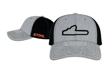 7010 871 9218 Chainsaw Stihl Logo Hat, Black/Heather Gray